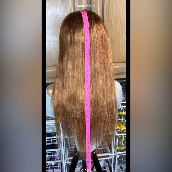 Lot 0944 ❤️NEW ❤️100% Human Hair HD Lace Front Wig 26” for medium to small size - Picture 5 of 10